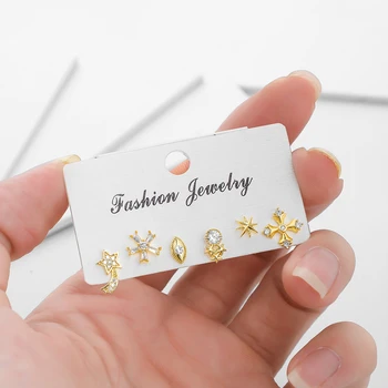 

Fashon New Eye And Flower Set Earrings Luxury Personality Korean Women Cz Star Earrings For Girls Man Jewellery 2020