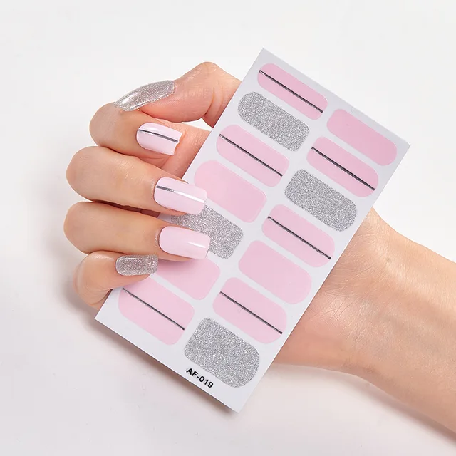 Full Cover Nail Stickers Nail Polish Nail Decoration Nails Sticker Designer Self Adhesive Nail Sticker Creative Nailart Sticker AF019