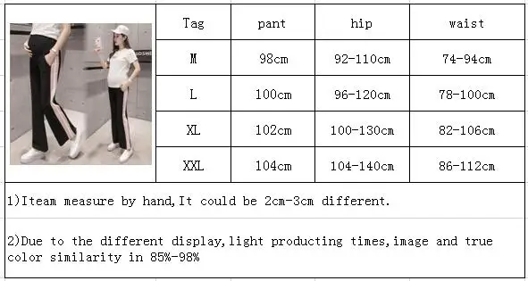 Maternity Loose Contrast Color Trousers Pregnant Flare Pants Causal Women Pant