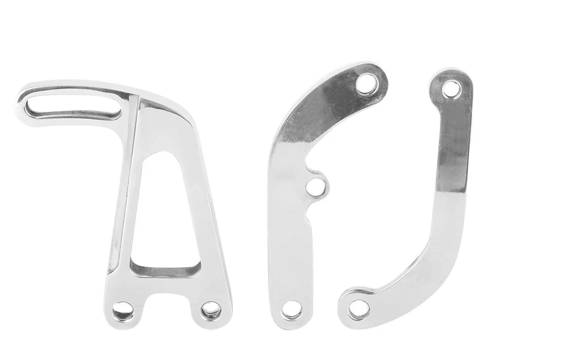 FOR LWP CHEVY SBC SMALL BLOCK 262-400 POLISHED ALUMINUM POWER STEERING BRACKET SI-AT25012 OEM SDD-ABKRC4302D T-6061 Billet 8Z