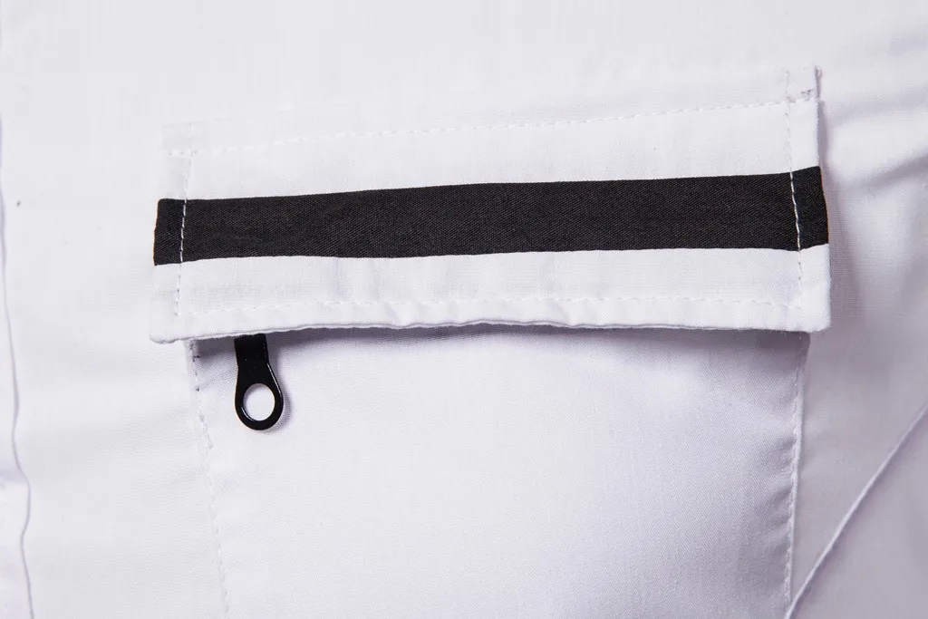 Рубашка мужская camisa masculina уличная мода с длинным рукавом Повседневная пригонка Сельма карман Топ мужские рубашки