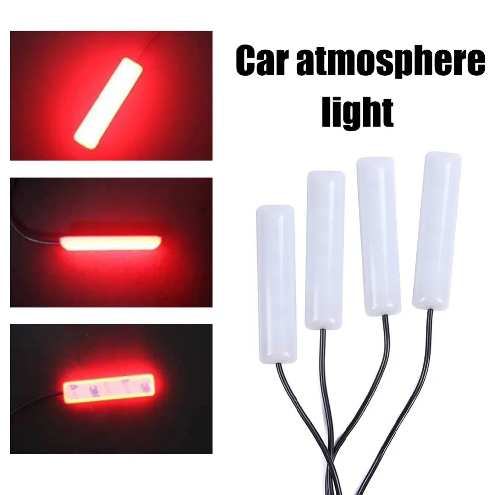 4 в 1 RGB светодиодный автомобиль приложение управление световой эффект USB или сигарета более легкий разъем атмосферная лампа