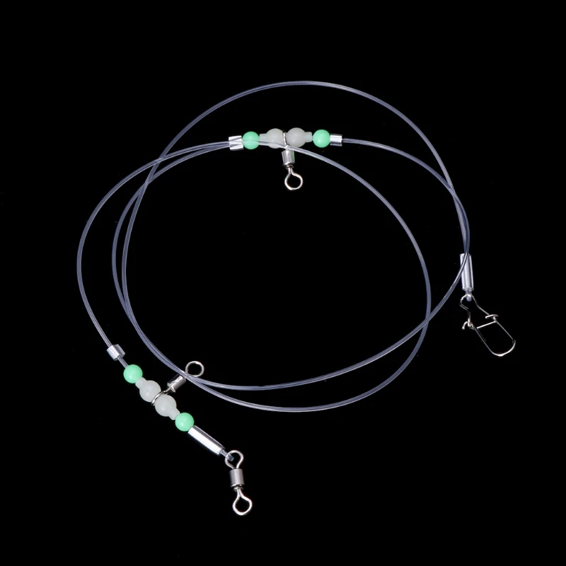 

1 Group Fishing Tackle Line Swivels Night Luminous Beads Pins Rolling Connector
