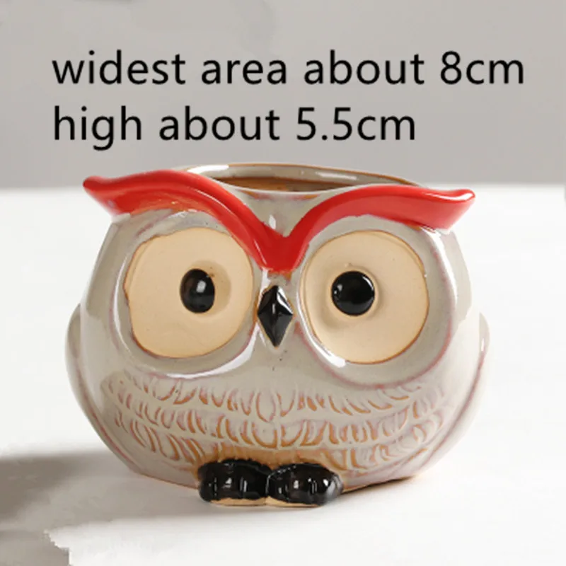 3d Owl Pot Making Mold for Concrete Diy Animal Flowerpot Cement Silicone Molds for Succulent Plants Small Cactus Planting Mould
