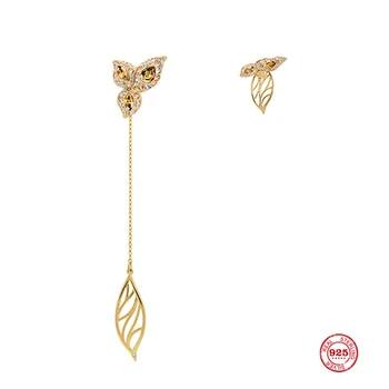 

2020 New Fashion Charm Sterling Silver Original 1:1 Copy, Banana Fan Pearl Long Fashion Stud Earrings Women Luxury Jewelry Gifts