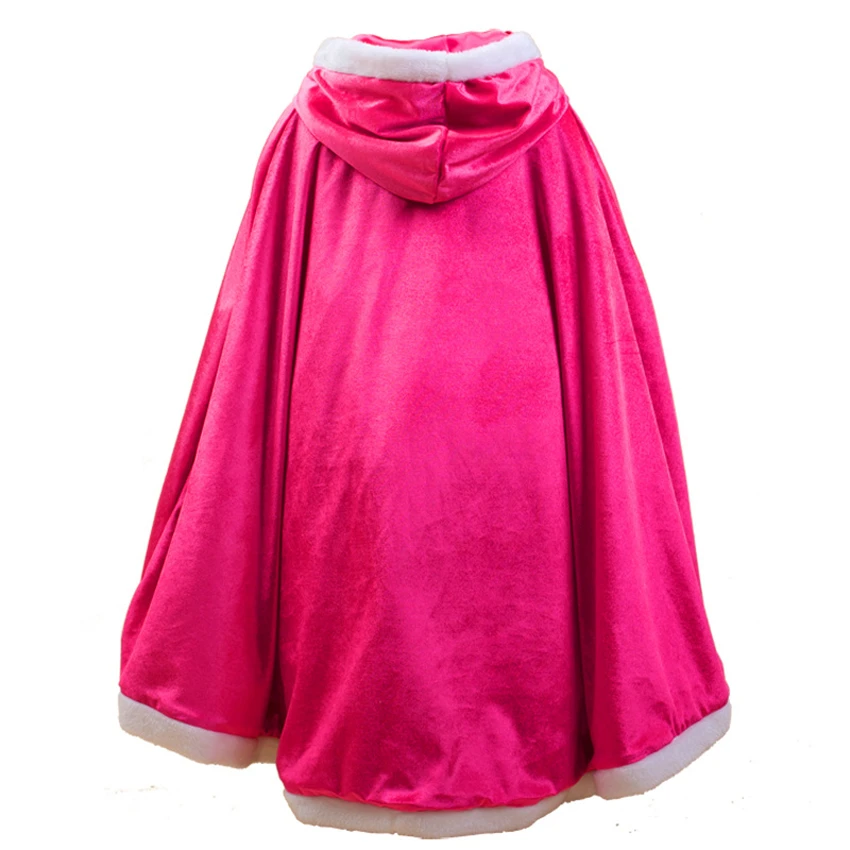 Children Fancy Halloween Cosplay Costumes Frozen Cloak Stage Performance Hooded Wizard Shawl Girls Velvet Warm Solid Cape