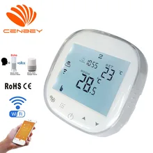 Терморегулятор для теплого пола Котельный термостат Умный термостат Wi-Fi Alexa Голосовое управление программируемый комнатный термостат Голосовое управление газовый котел Электрический напольный терморегулятор 220 в