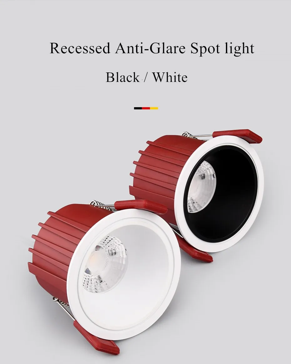 2020 New Downlight Led Recessed Ceiling Lamp Aluminum Round Spot Led 7W 12W Dimmable Living Room Dining Room Corridor Lighting