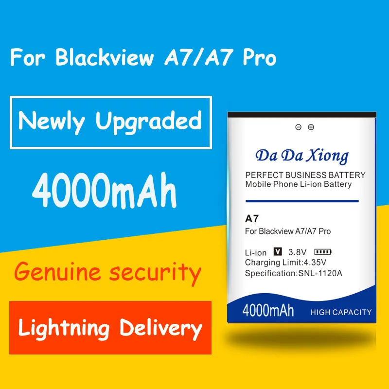 Бесплатная доставка 0 циклов 4000 мАч аккумулятор для Blackview A7 Pro высококачественный