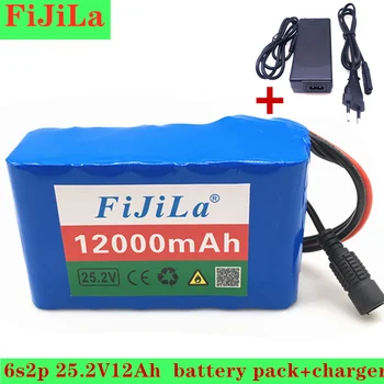 

6s2p 24V 12.0Ah 18650 agli ioni di litio battery pack 25.2v 12000mAh elettrico della bicicletta batteria con BMS + charger