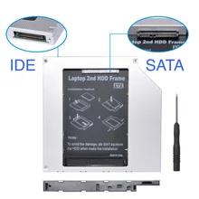 Aluminum Universal 2nd HDD SSD Hard Drive Caddy for Laptop 12.7mm IDE ODD CD-ROM DVD-ROM Optical Drive Bay