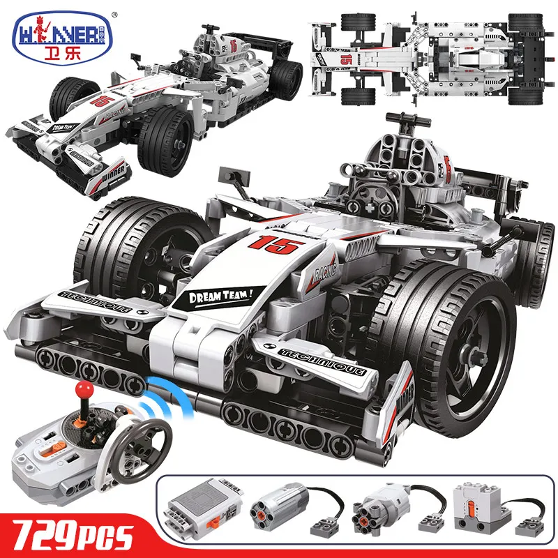 

729pcs Legoinglys City F1 Racing Car Remote Control Technic RC Car Electric truck Building Blocks bricks Toys For Children gifts