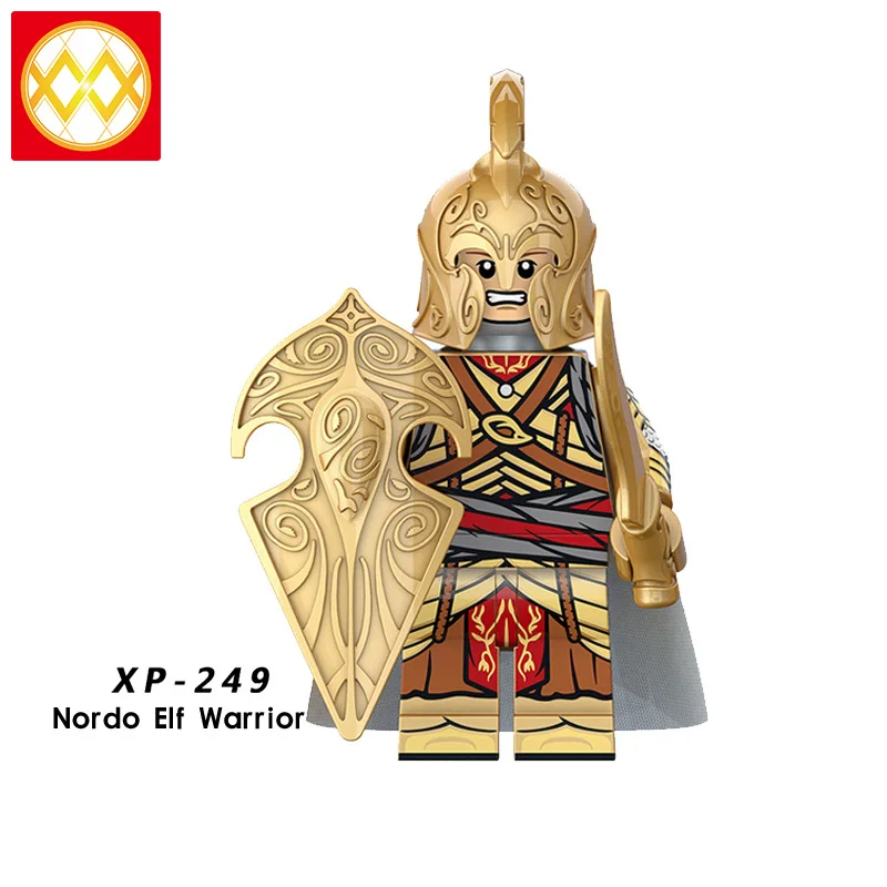 20 PCS/LOT KT1032 The Lord Of The Rings Classic Medieval Knight Noldo Warrior Golodh Action Building Blocks Toys For Children - Цвет: Зеленый