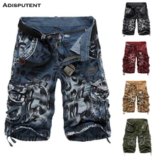 Aisputent мужские шорты Карго, свободные, подходят, много карманов, для улицы, камуфляжный принт, шорты для тренировок, хлопок, повседневные шорты