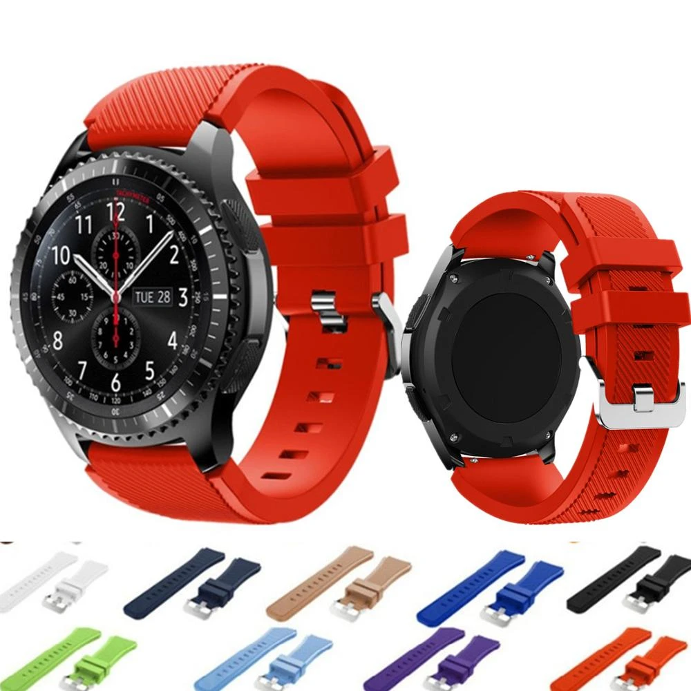 sobrino Generador Minúsculo Correa Gear S3 Frontier para Samsung Galaxy watch de 46mm, Gear S 3 Classic  de 22mm, correa de silicona, pulsera amazfit|Correas de reloj| - AliExpress