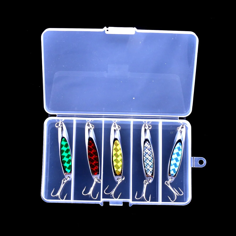 

Heng Jia Fishing Angling Boxed Oblique Sequin Bait SMT Angling 5 PCs Boxed Hot Sales Export Set