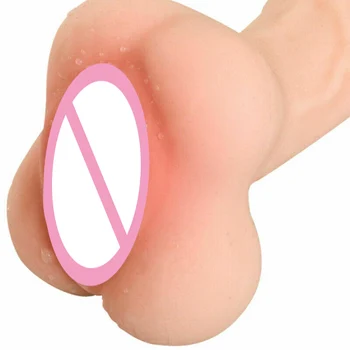 Realistic Dildo Anal Toys Real Vagina Pocket Pussy Masturbator Soft Stick Sex Toys For Men Masturbation Sextoys Anal Plug 4