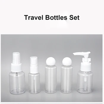 

Travel Bottles Empty Refillable Cosmetic Containers Toiletries Liquid Containers Leak Proof Portable Plastic Bottle
