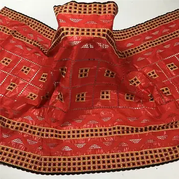 

New bazin riche fabric embroidered bazin brocade cotton african bazin lace fabric for women dress 5yards ! LC72619