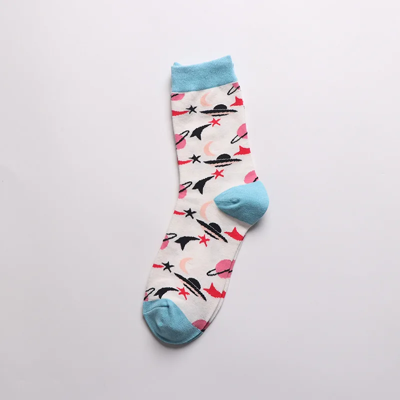 Художественный стиль, хлопковые женские носки, корейские Персонализированные носки, женские модные уличные носки с животными, Прямая поставка,, 1 пара - Цвет: 182White-1 Pair