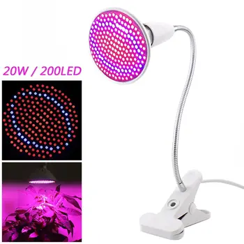 

E27 85-265V Indoor Growing Light 6W 15W 20W LED Grow Light Full Spectrum For Plants Hydroponics Flowers Vegetables Grow