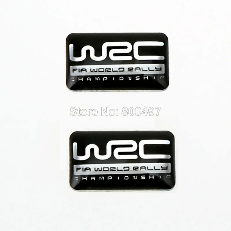 2 x Newest 3D Car Styling Aluminum Glue Decal Ca Metal Sticker Aluminium Custom Motor for WRC World Rally Championship | Автомобили и