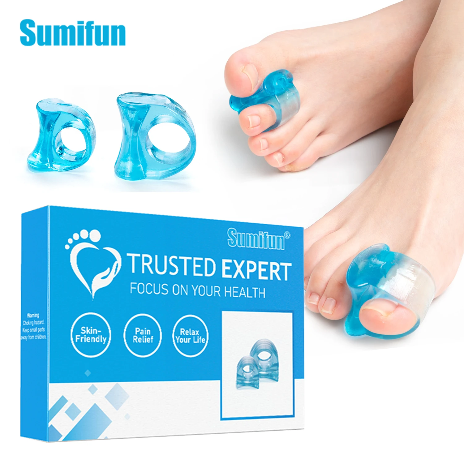 16pc Transparent Blue Toe Separator Spacers Hallux Valgus Corrector Insoles Thumb Overlapping Orthopedic Foot Care Tool Pedicura 4pcs gel toe separator straightener spacers overlapping toe hallux valgus correction bunion orthopedic foot care pedicure tool