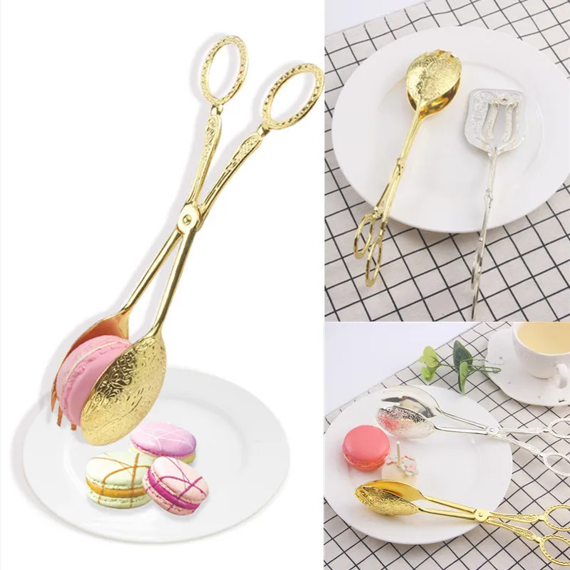 Retro Europeanstyle Cake Tongs Salad Tongs Dessert Baking Bbq Tools