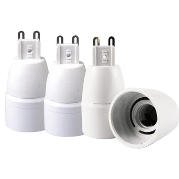 

4pcs Fire Retardant Converter Base Adapter Bulb Socket Easy Install Home Lamp Holder Hotel Practical Plug G9 To E14
