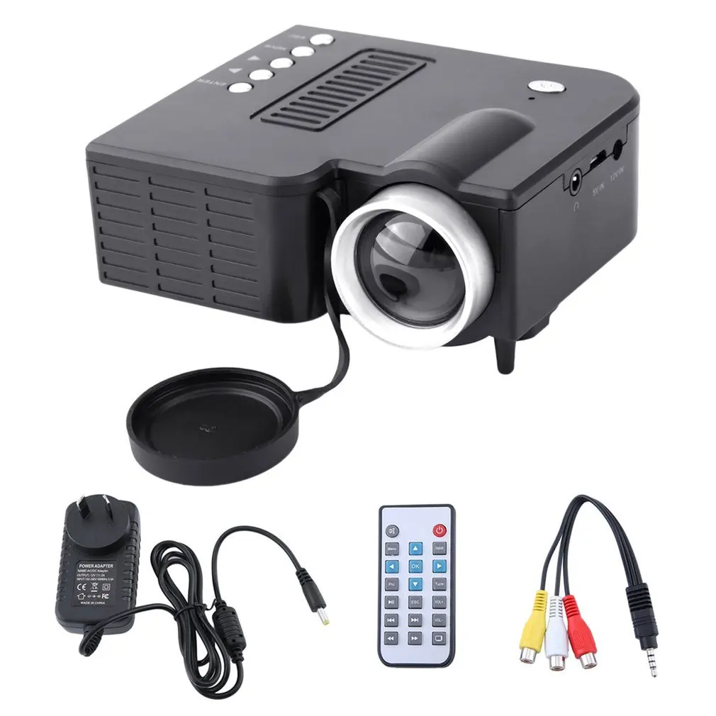 UC28A Мини Портативный светодиодный проектор 1080P Мультимедийный Домашний кинотеатр USB TF HDMI AV светодиодный проектор для домашнего использования