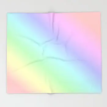

Portable Flannel Blanket Rainbow Throw Blanket Comfortable and Soft Sheets Sofa/Airplane/Picnic Warm Blanket