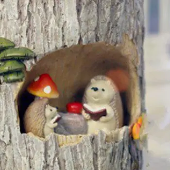 

New Creative Resin Garden Decor Retro Animal Hollow Story Tree Hole Animal Plant Pots Ornaments