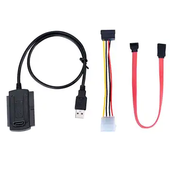 

SATA EU US USB 2.0 To 2.5" 3.5" Cable for Hard Drive Disk PATA IDE Drive Converter Adapter HDD with External AC Power Adapter