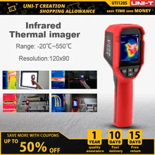 Imageur thermique infrarouge portable, résolution 256x192, carte SD 16G (type économique) UNI T UTi120S, thermomètre infrarouge 
