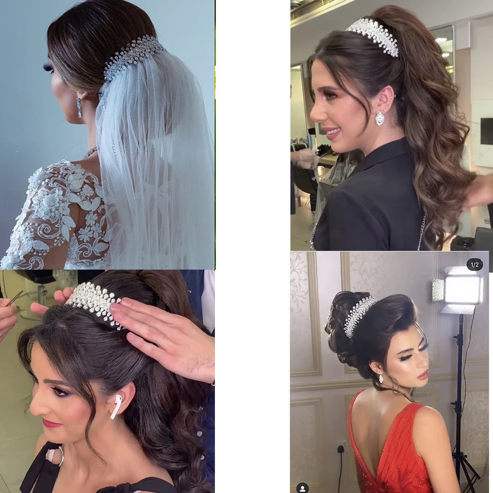 Wedding headdress headdress bridal hair accessories crystal crown birthday party graduation ceremony accessories