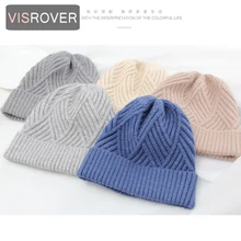 VISROVER, 11 цветов, кашемировая шапочка, бриллиантовый узор, зимняя шапка, женская вязаная шапка, Skullies Beanies, теплая шапка, женская шапка, подарок