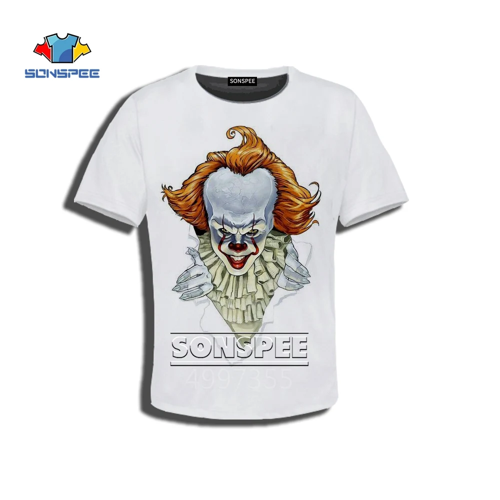 SONSPEE Stephen King's It clown movie Harajuku/футболка с 3D принтом для мальчиков и девочек-подростков/толстовка/толстовки/шорты Детская одежда детский пуловер X203