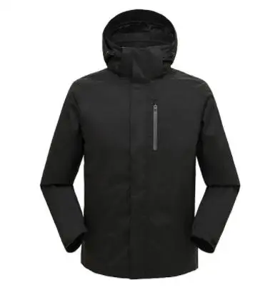 Xiaomi ULEEMARK куртка водонепроницаемая ветрозащитная износостойкая куртка с подкладкой Съемная повседневная одежда для улицы - Цвет: black S