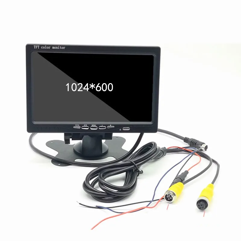 7 дюймов HD lcd маленький портативный монитор 1024*600 2 AV вход &quot800*480 дисплей для
