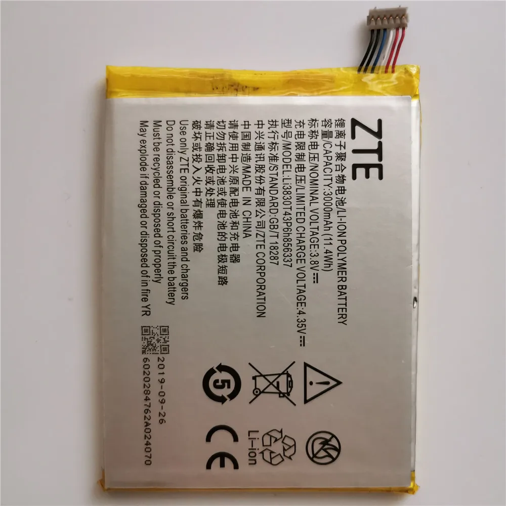 Аккумулятор для телефона zte Li3830T43p6h856337 для zte Blade S6 Lux Q7/-C G719C N939St V5 Pro N939ST N939SC N939SD