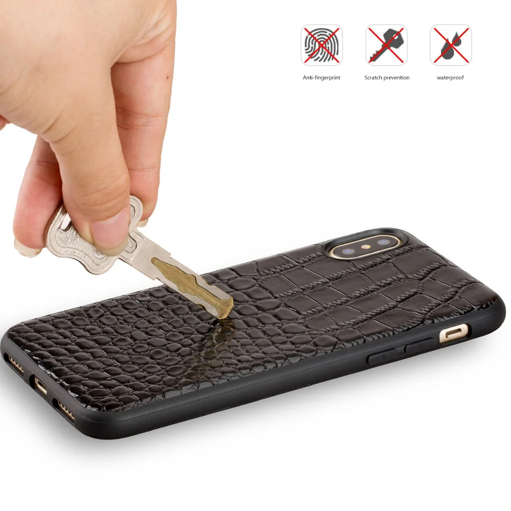 Кожаный чехол KISSCASE для iPhone XS MAX XR XS X 8 7 Plus, деловой чехол, полный защитный простой телефон чехол для iPhone 6 6S Plus 10