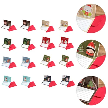 

16pcs Greeting Cards High Quality Prime Durable Blessing Cards Festival Cards Christmas Blessing Card for Xmas