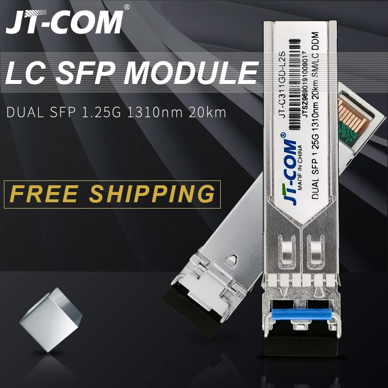 1Gb Mini Gbic Single Mode duplex SFP Module LC Compatible SFP Cisco/Mikrotik Switch GLC-LH-SM Fiber Optic module 20/40/80/120KM трансивер planet mgb tsx2 mini gbic multi mode sx 2km module 40 to 75 c ddm supported