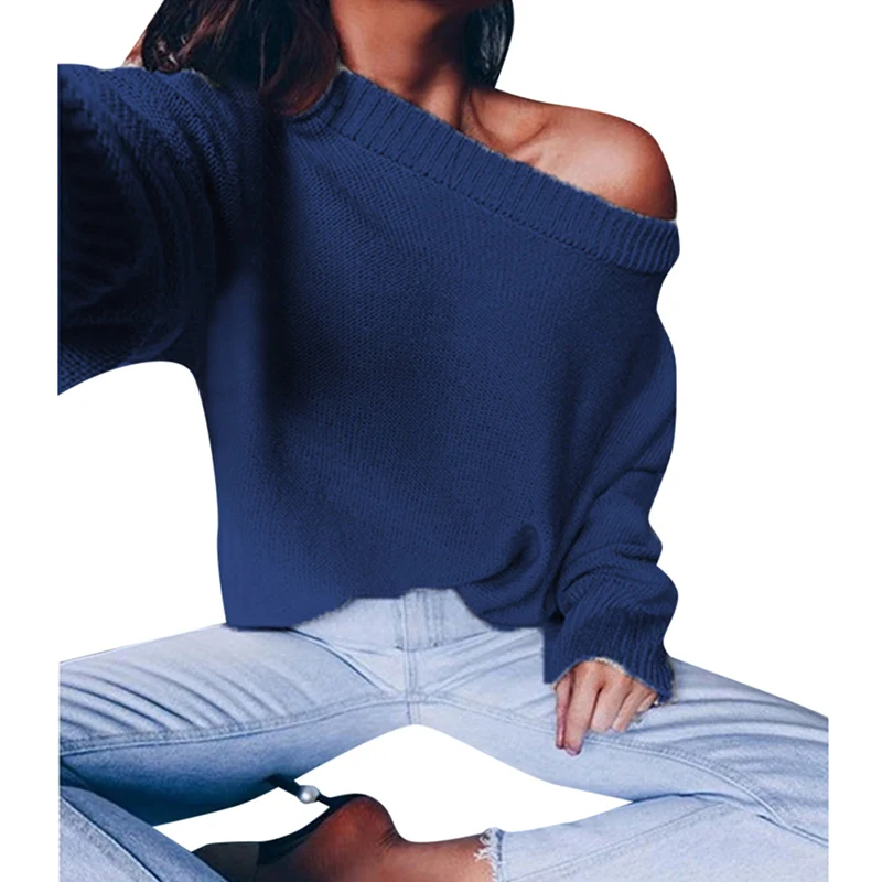 

Women Autumn Winter O Neck Solid Loose All-match Casual European Style Fashion Sweater Long Sleeve Knitted Pullovers SJ4097U