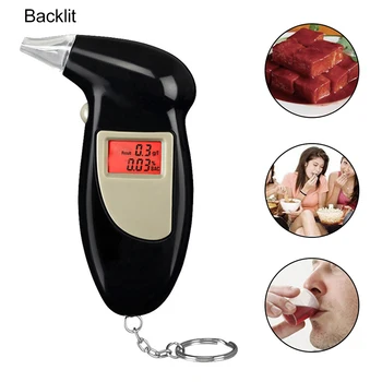 

Professional Digital Breath Alcohol Tester Breathalyzer Handheld Backlight Portable Alcohol Meter LCD Detector