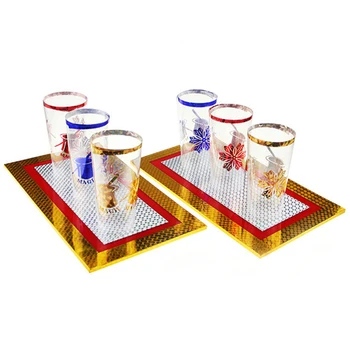 

Six Cups Out From Two Plates Magic Trick Cups Appearing Stage Magic Tricks Board Gimmick Prop 2020 New Arrival