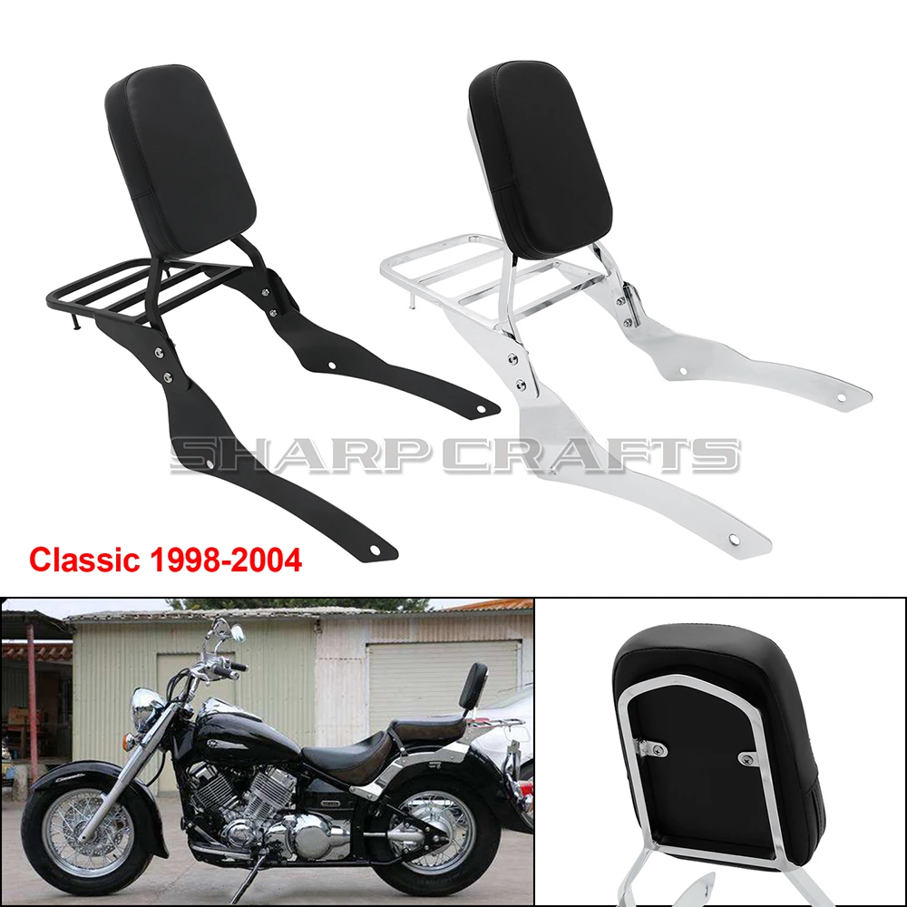 Motorcycle Accessorie Passenger Backrest Sissy Bar With Luggage Rack For Yamaha  Dragstar V-star Xvs 400 650 Classic 1998-2014 - Motorcycle Seat Cushions -  AliExpress
