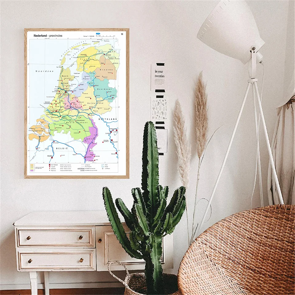 59-84cm-o-mapa-das-provincias-holandesas-mapa-politico-arte-da-parede-cartaz-da-lona-pintura-casa-decoracao-material-escolar