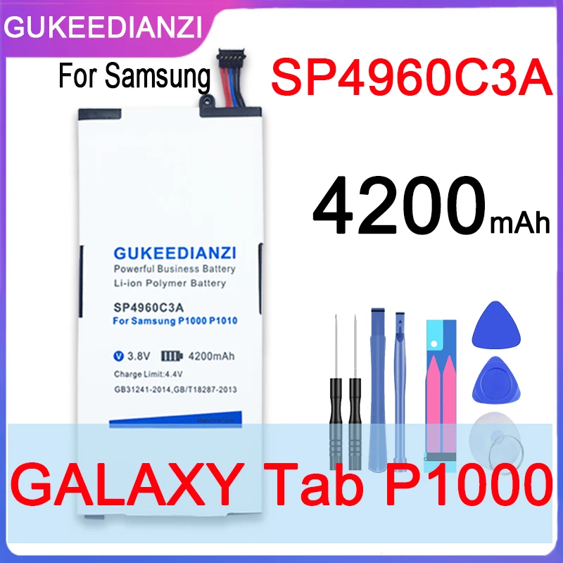 Сменный аккумулятор GUKEEDIANZI 4200 мАч SP4960C3A для Samsung GALAXY Tab GT P1000 P1010 литий-полимерная
