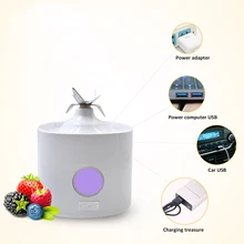 Мини-портативная соковыжималка, бутылка 600 мл, Электрический блендер для фруктового сока, ручной, USB, перезаряжаемый, лимонный, овощной, смузи, соковыжималка, розовый